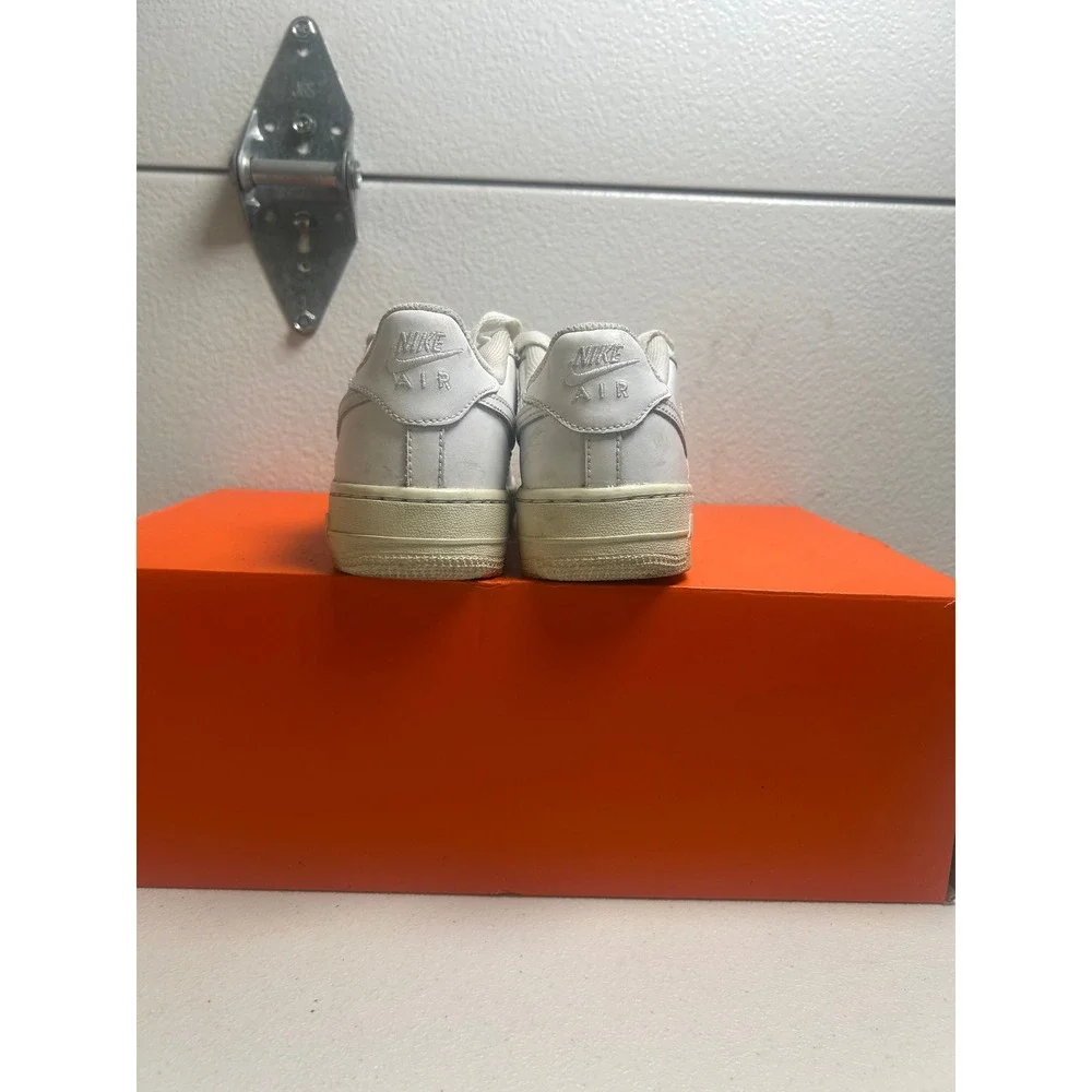 Nike Air Force 1 Low White Leather Sneakers 6.5w #2730